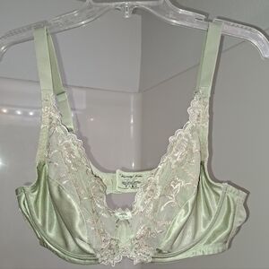 Vanity Fair Lace Embellished Bra in Soft Green